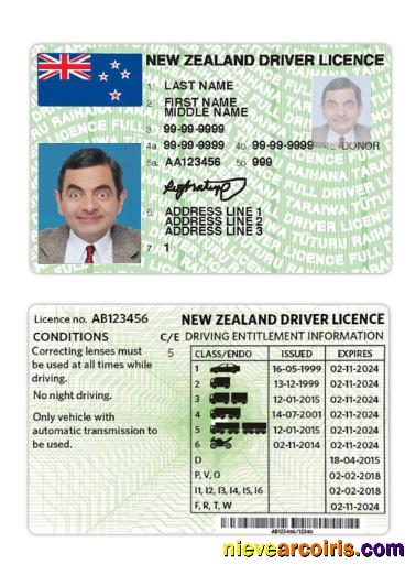 New Zealand driving license version 3